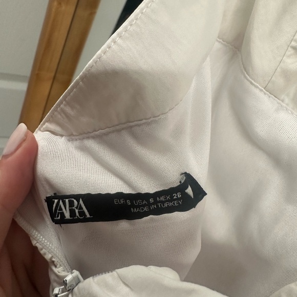 Zara White Ruched Halter Mini Dress - Picture 5 of 5